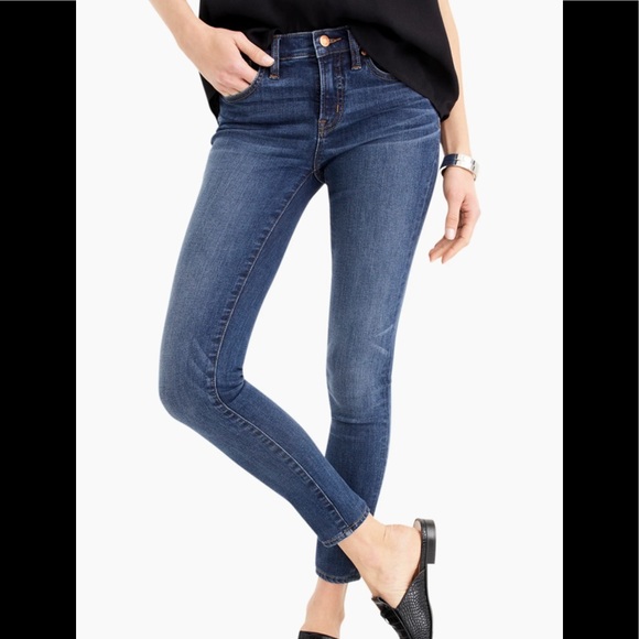 J Crew Toothpick Ankle dark wash jeans 28